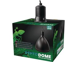 Repto Dome E27 Zwart - Terrarium Warmtelamp Kap