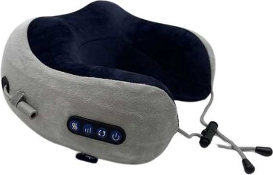 Oreiller de Massage Norskland - Oreiller de voyage et de voyage - Massage du cou et des épaules - Mode chaleur - 2 têtes de Massage - Blauw foncé