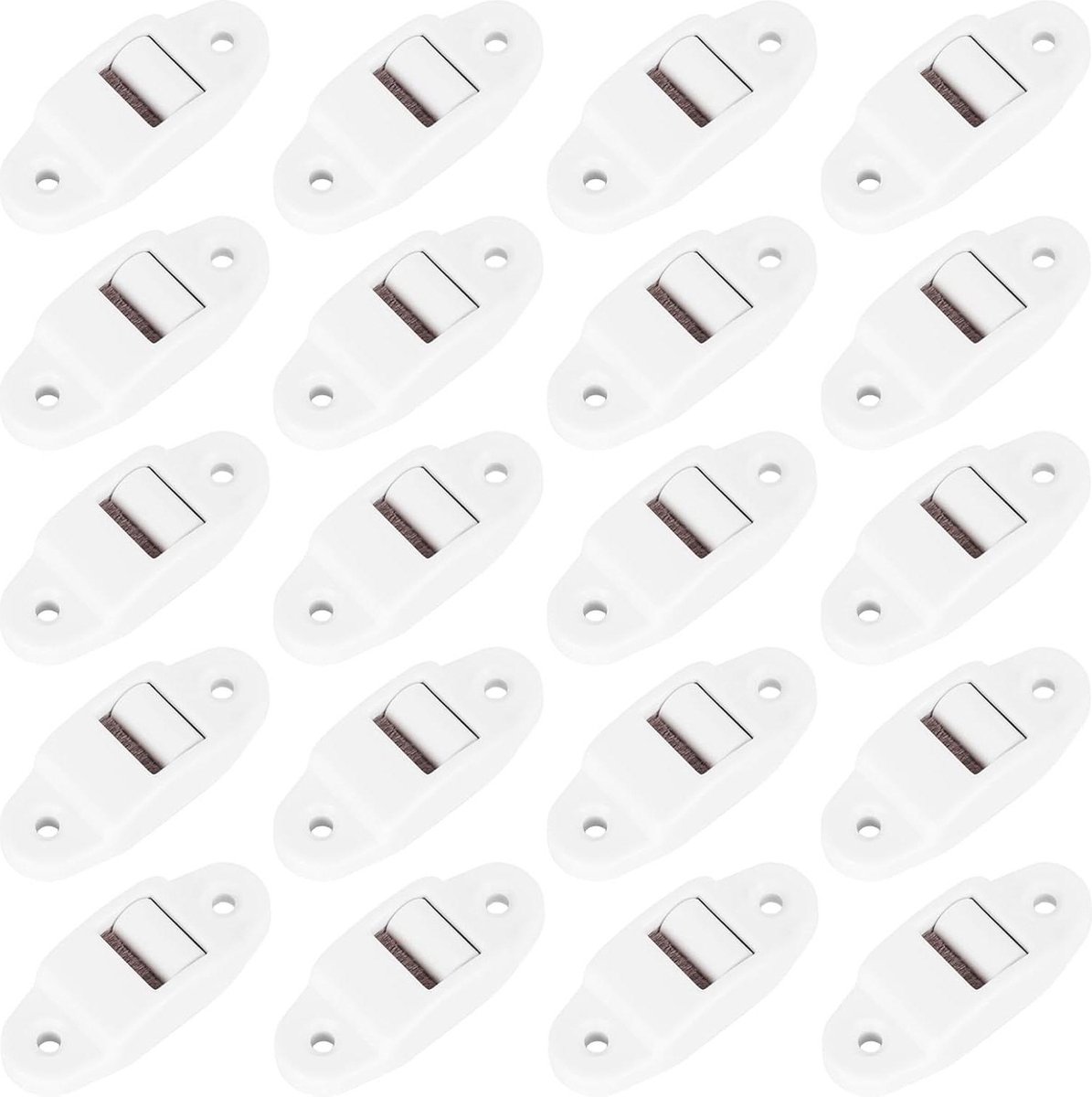 20 stuks riemgeleiding voor rolluiken - riemdoorvoer mini-rolluiken - opwikkelaar rolgordijn - 40 mm gatafstand - wit .