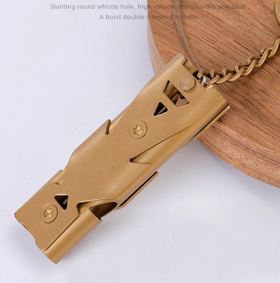 Survival Fluit, Aluminium Fluitjes, Dubbele Buizen Emergency Metal Rescue Fluitje, Pak Voor Survival Signaal Outdoor Wandelen Camping Klimmen Hond Training