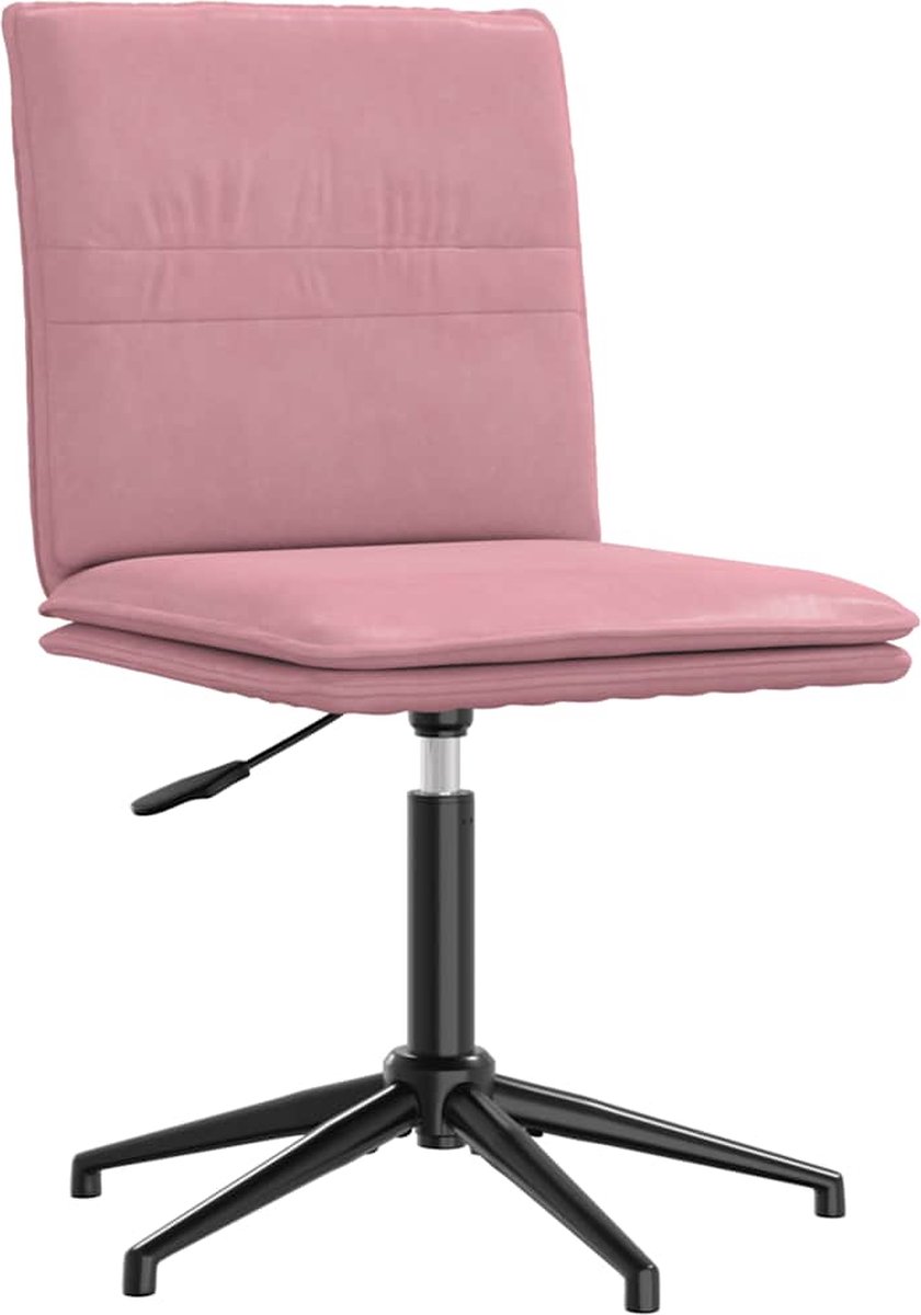 vidaXL Eetkamerstoel fluweel roze
