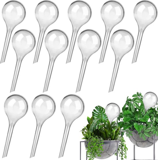 Lot de 4 boules d'arrosage pour fleurs avec bouchon en liège 400 ml