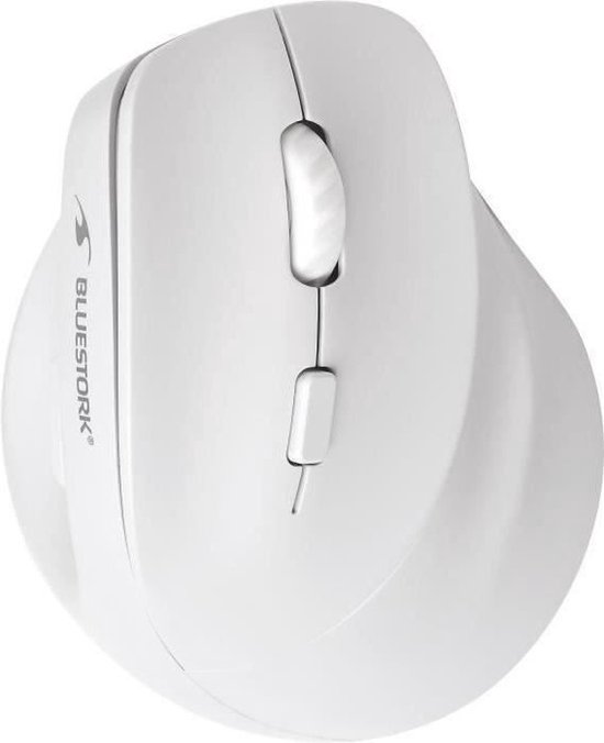 Witte Muis Computer Draadloze Ergonomische Muis - BLUESTORK - ERGO - Lichtgevend - PC/MAC ...