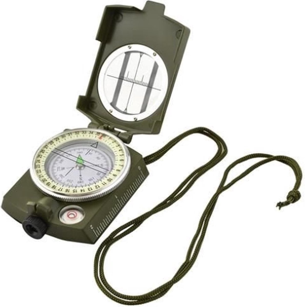 New Age Devi - Militaire Outdoor Kompas - Inclusief handig opbergzakje!