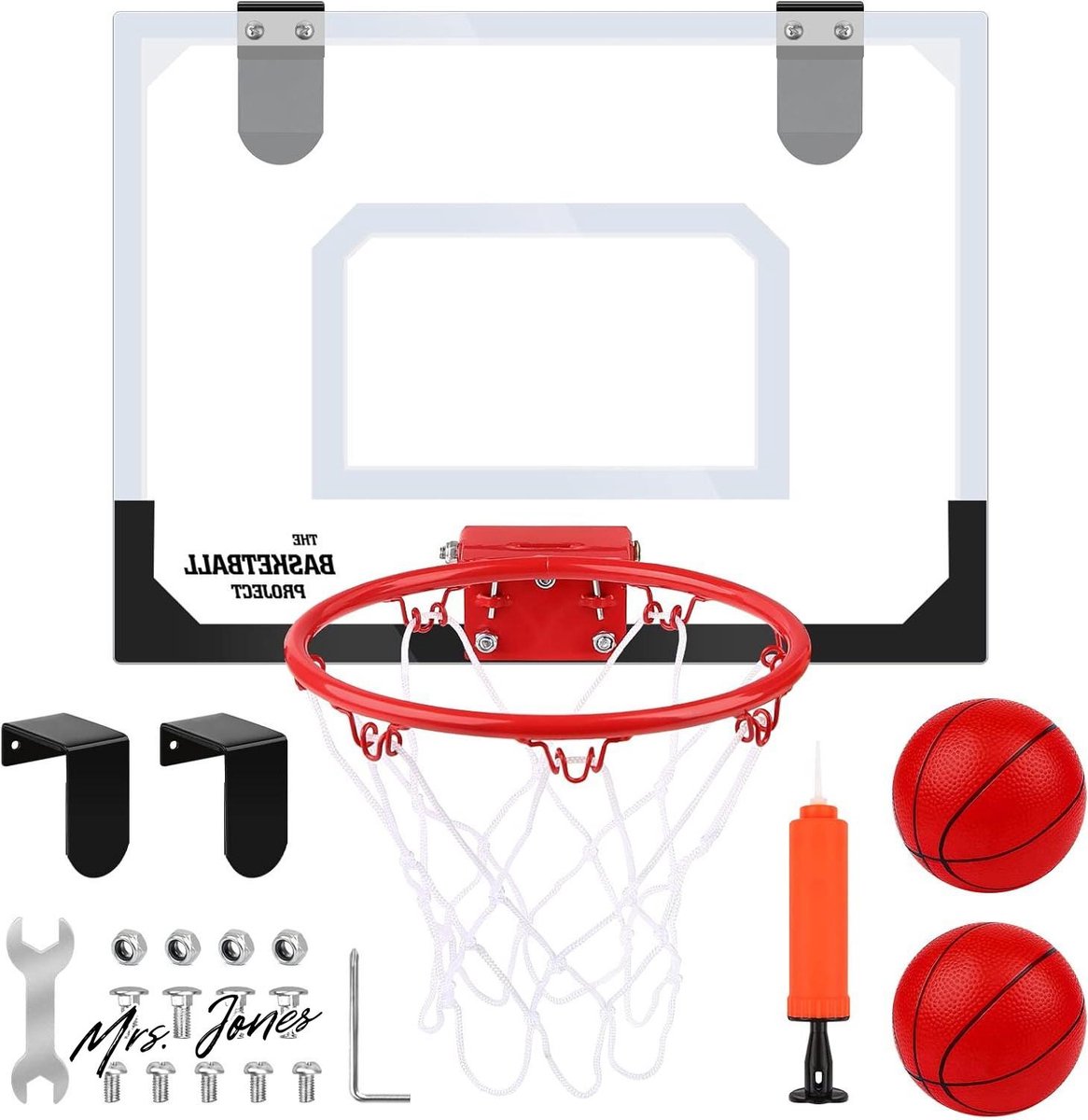 Mrs. Jones Mini Basketbalring voor Kinderen Indoor Wandmontage Schietspel Sport Set voor Jongens Slaapkamer - Kinderspeelgoed Spelletjes .