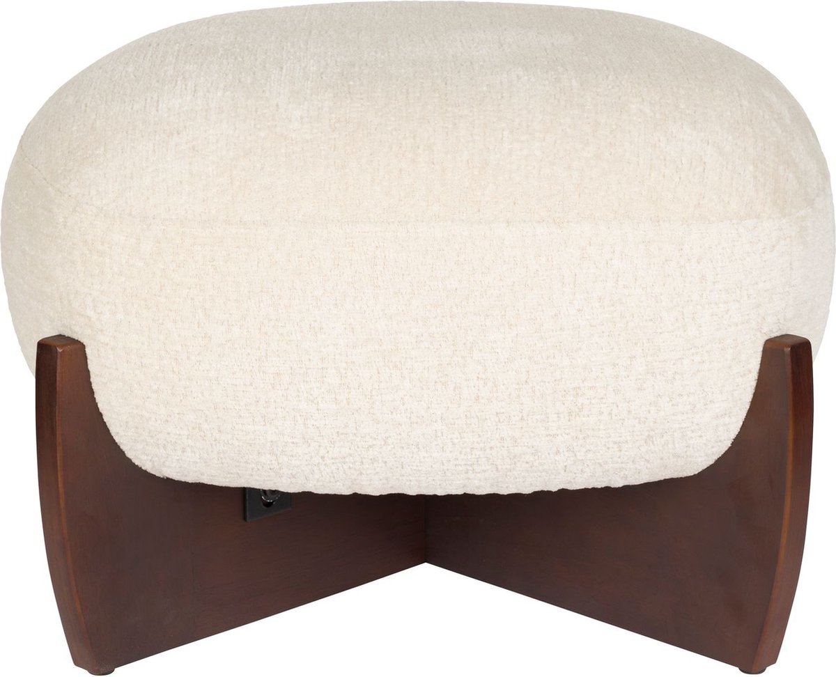Dutchbone Emilius Poef/ Hocker Beige