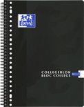 Zwart Oxford collegeblok met 'COLLEGEBLOK BLOC COLLEGE' en Oxford logo.