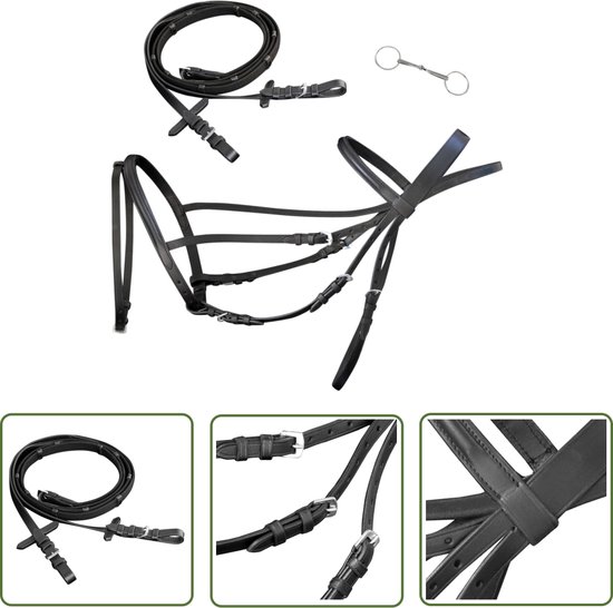 Schockemöhle Hoofdstel Siena Zwart/Zilver