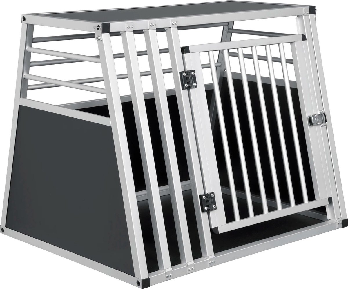 Hondenbench - Auto bench - Veilig in de auto - Hond - Huisdier reizen - Hondenbench auto - Honden kooi - Aluminium - Zwart/zilver