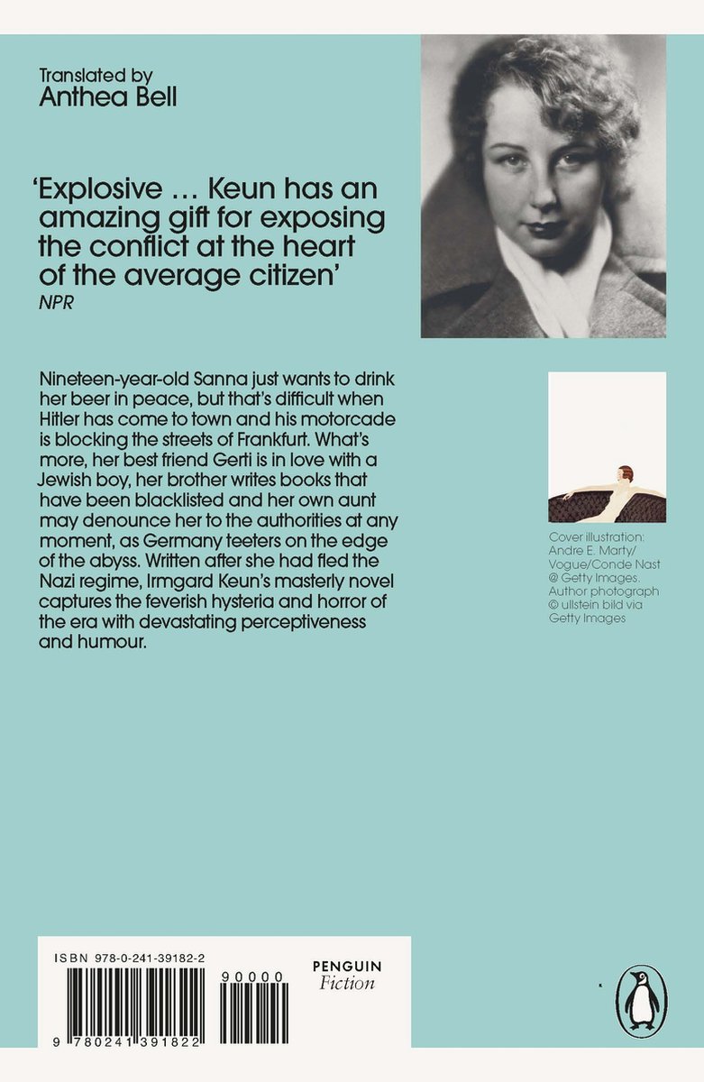 Boekomslag met de titel 'Explosive ... Keun has an amazing gift for exposing the conflict at the heart of the average citizen'. Een zwart-witfoto van een jonge vrouw met opgestoken haar.