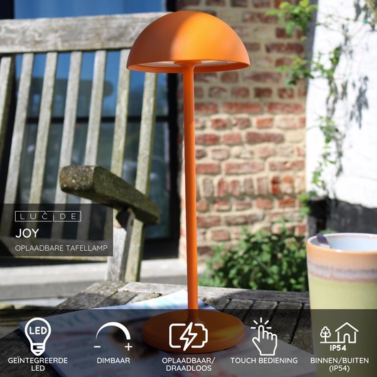 Lucide CINTRA - Oplaadbare Tafellamp - Accu/Batterij - 9 cm - LED
