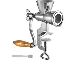 Happyment Koffiemolen Deluxe - Graanmolen – Met Tafelklem - RVS - Handmatig