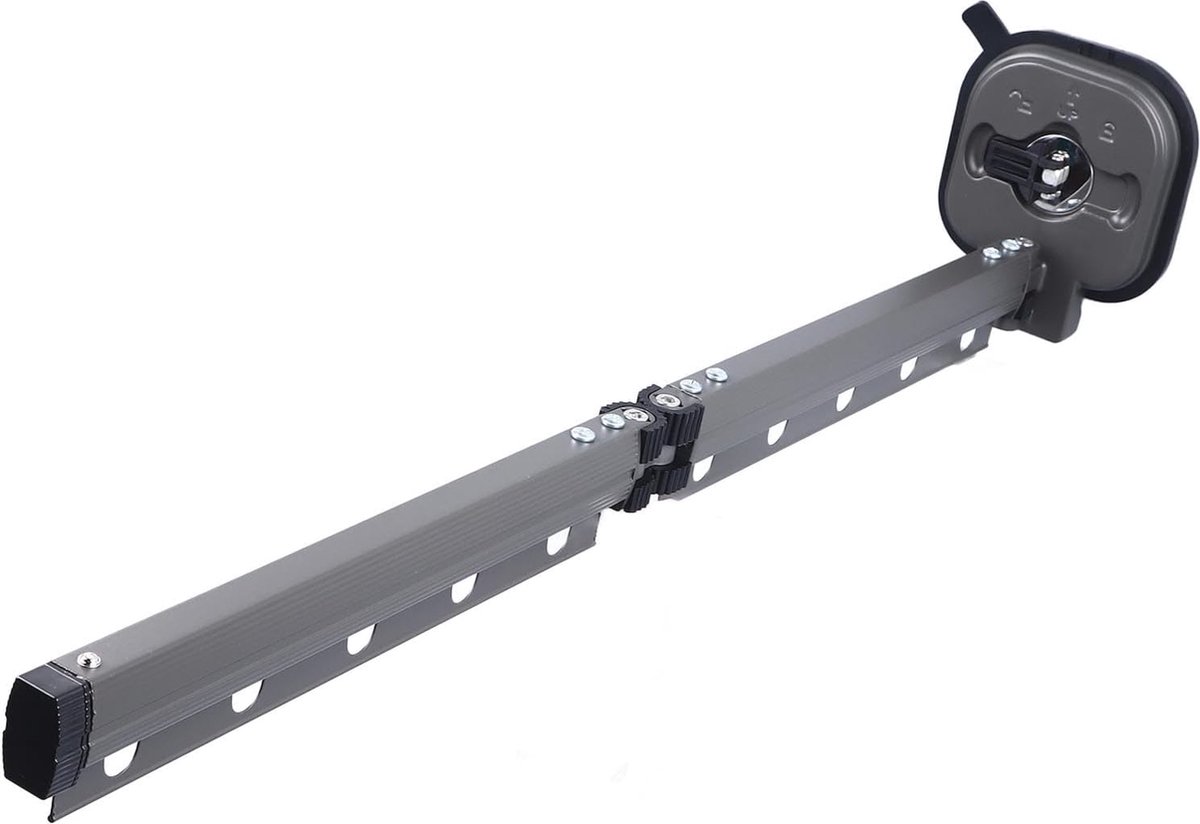 Sterke Zuignap Aluminiumlegering Wasrek Corrosiebestendig Intrekbare Wasdroger Bespaar Ruimte Balkon Bi-vouw Grijs