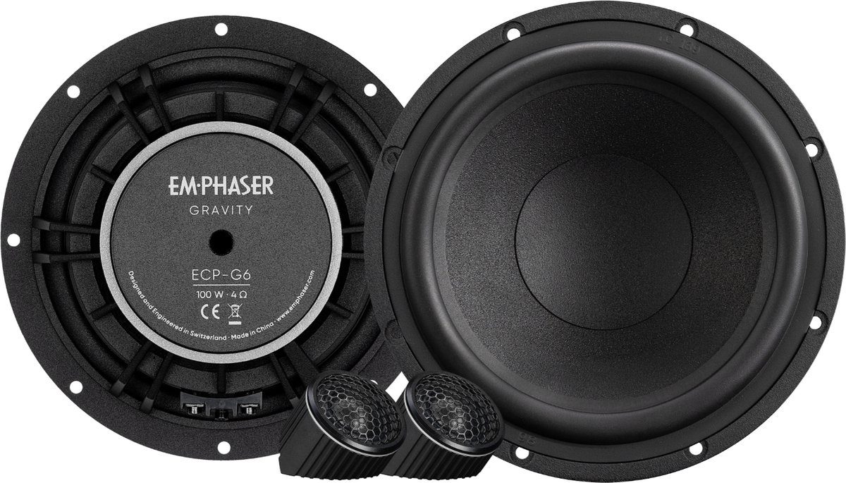 Emphaser ECP-G6 - Autospeakers - 16,5cm composet - 165mm - 2 weg luidspreker set - 120 Watt RMS - 4 Ohm