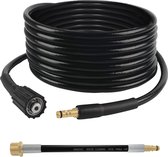 YAMATIC M22 Hogedrukreiniger slang 7,6 m 1/4 inch, knikbestendige hogedrukreiniger slang vervanging voor Flexzilla Uberflex Ryobi Troy Bilt Honda lekvrije 22 mm fittingen, 3200 PSI/220 Bar