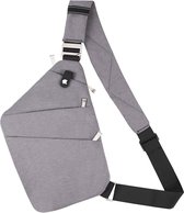 Sac De Poitrine Homme En Cuir Véritable - Sac Bandoulière Imperméable - Style Vintage