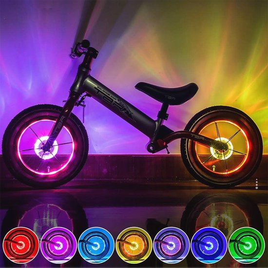 SHARRA Fietsvelgenverlichting, spaaklicht, waterdicht, led-fiets met 32