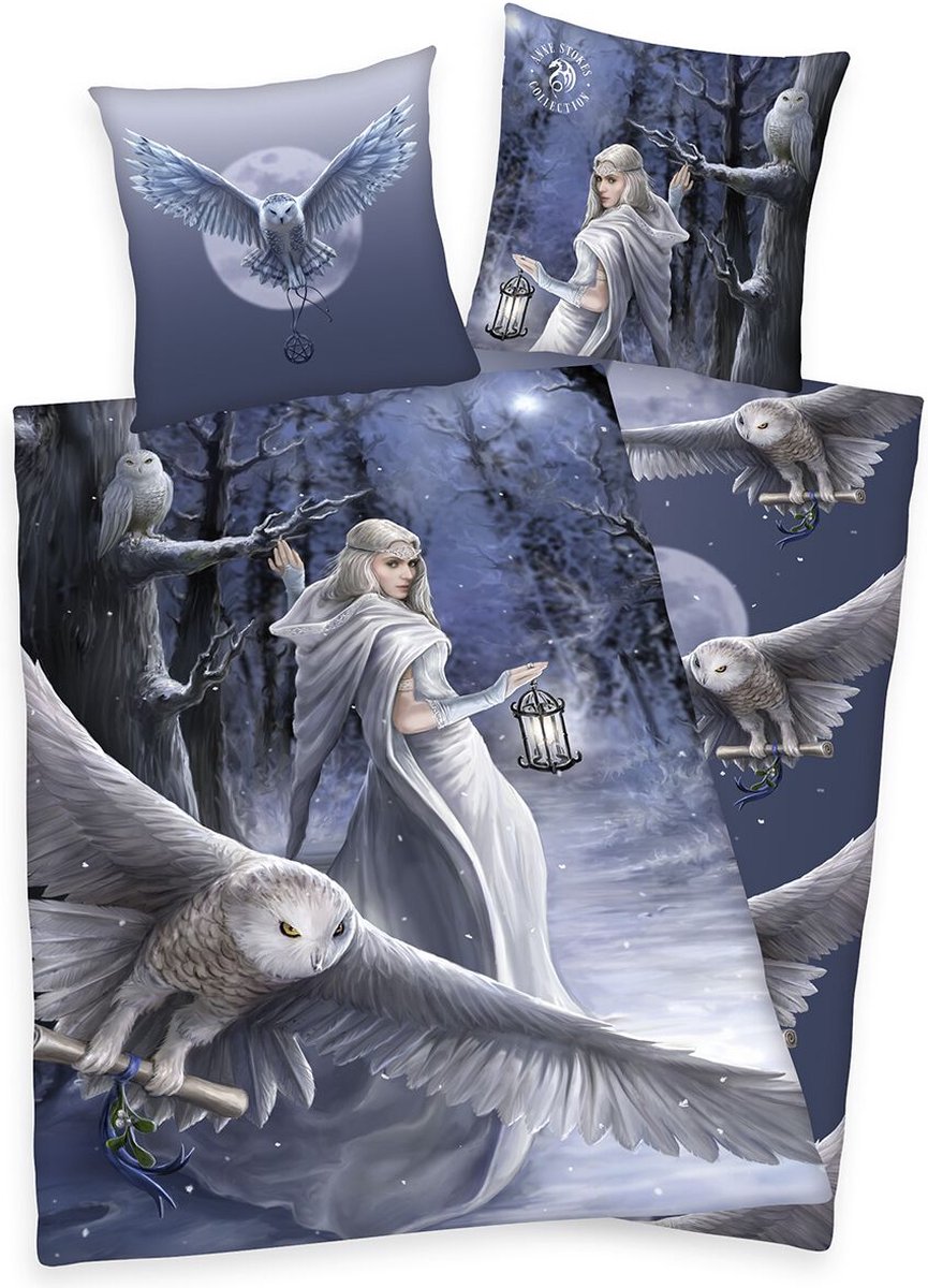 Anne Stokes Mystic Owl Beddengoed meerkleurig - Katoen - Gothic
