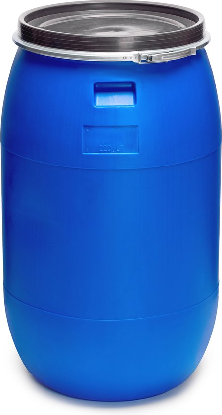 Garronda 220L Kunststof Trommel Met Deksel - Vat - HDPE - Voedselvat - Tuin Hobbock – GD-STE-Barrel