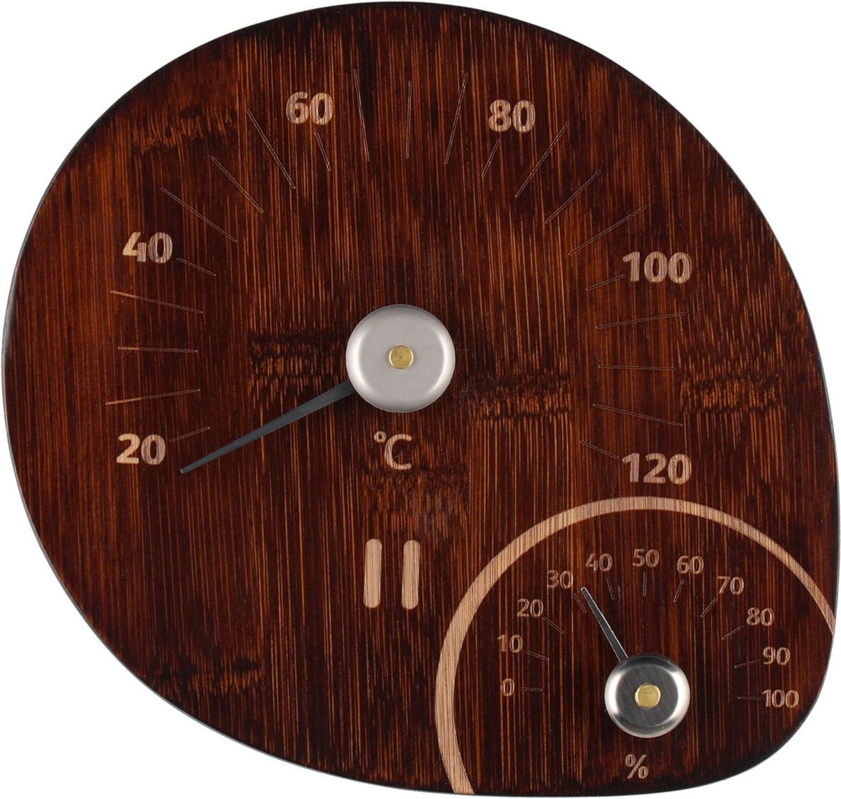 Goedkoopste Rento Saunathermometer en hygrometer van dark bamboe