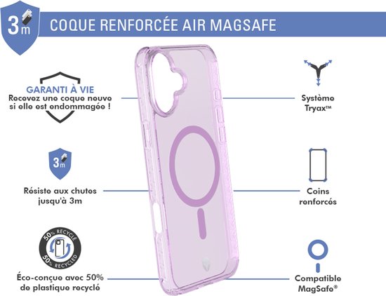 iPhone 16 hoesje roze Air Cushion F...