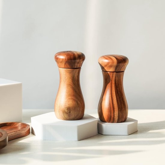 Amefa Houten Peper-Zout Molen Set 15 cm 2 Stuks Zwart