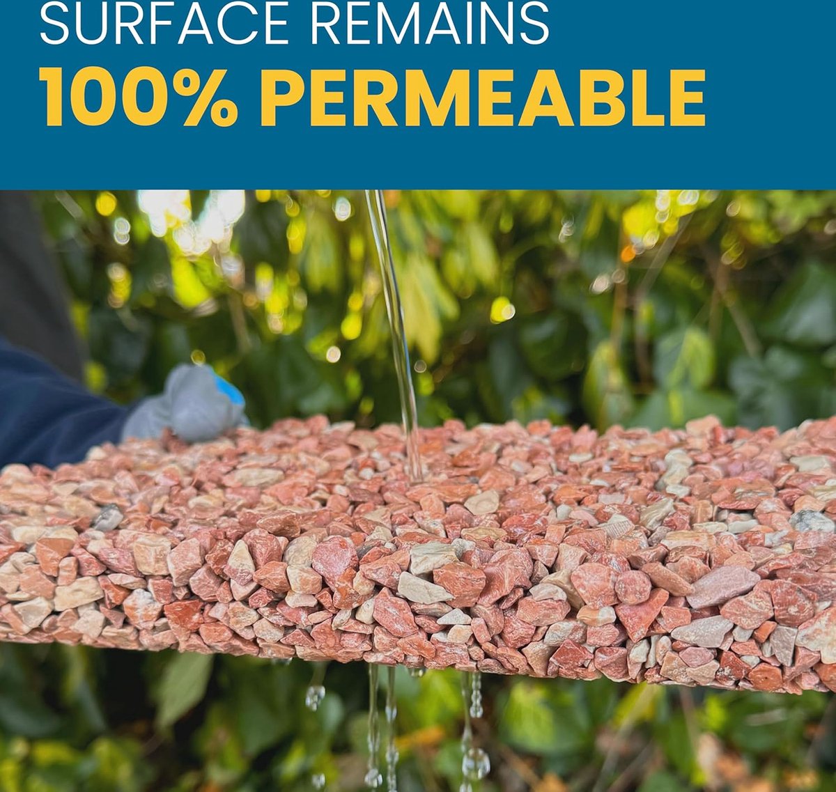 PEBBLE BLOCK 5L - Liant Pour Gravier Allées Et Cours - Stabilisateur Surface Jardin