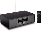 MEDION P64145 All in One Audio Systeem (DAB+, CD, MP3, PLL FM radio, USB, compact systeem, elegant design, wekkerfunctie, sleeptimer) antraciet