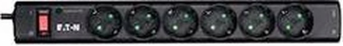 Eaton PS6TD Overspanningsbeveiliging Zwart, Wit 6 AC-uitgang(en) 220 - 250 V 1 m