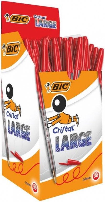 Stylo à bille BIC Cristal Red Stick 50 pièces | bol