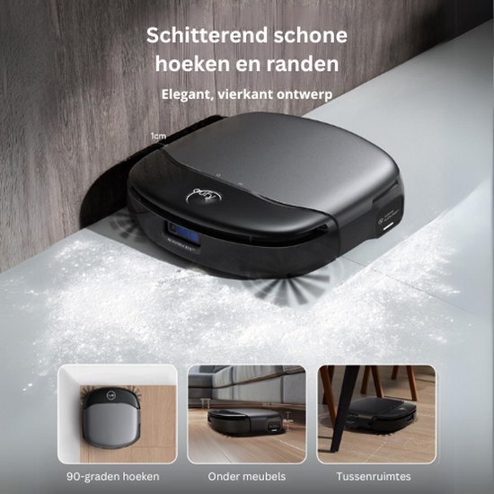 eufy Clean S1 Pro Robotstofzuiger All-in-One Station met dweilfunctie - Robot Vacuum - 8.000 Pa Zuigkracht, Slimme Obstakelvermijding, Multi-Level Mapping, Automatische dweilterugtrekking, Perfect voor dierenharen