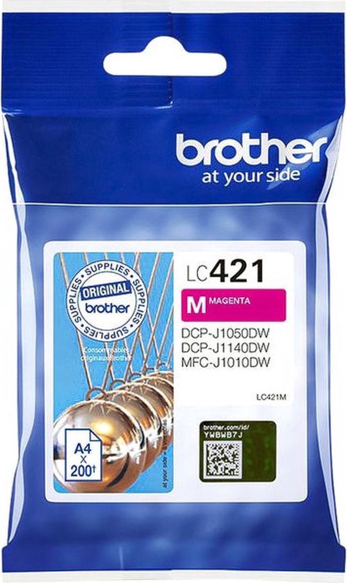 LC421M Inktcartridge - BROTHER - Magenta Standaardcapaciteit 200 pagina's - Voor DCP-J1050DW, MFC-J1010DW en DCP-J1140DW