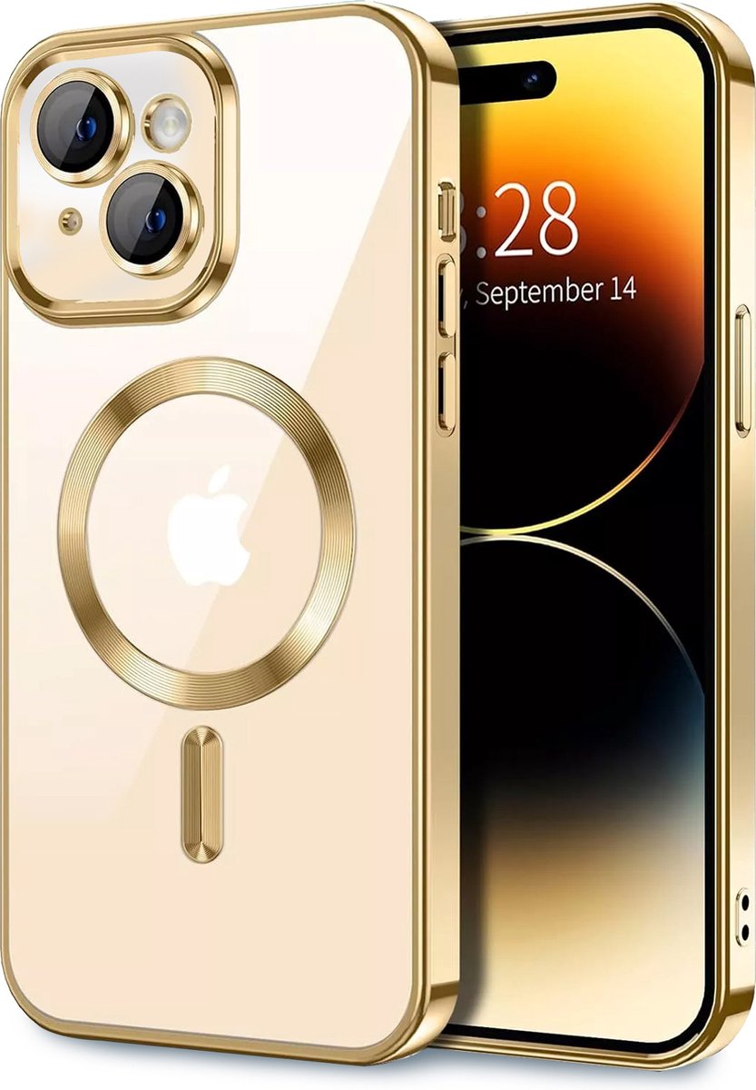 TG Techgrip - Hoesje Geschikt voor iPhone Xs Max Magsafe Compatible Goud - Back Cover Hoesje met ingebouwde 9H HD camera glas bescherming - Goud Hoes Geschikt voor iPhone XSMax