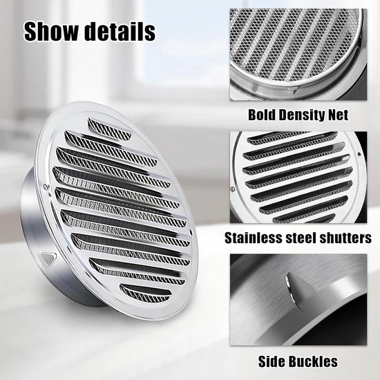 Ventilatierooster | 250 x 170 mm, wit