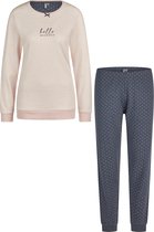 Vlazom Damespyjama, zachte warme fleece pyjamasets, pluizige loungewear set, tops en broeken met lange mouwen, nachtkleding met zakken, S-XXL, C-zwart, XL
