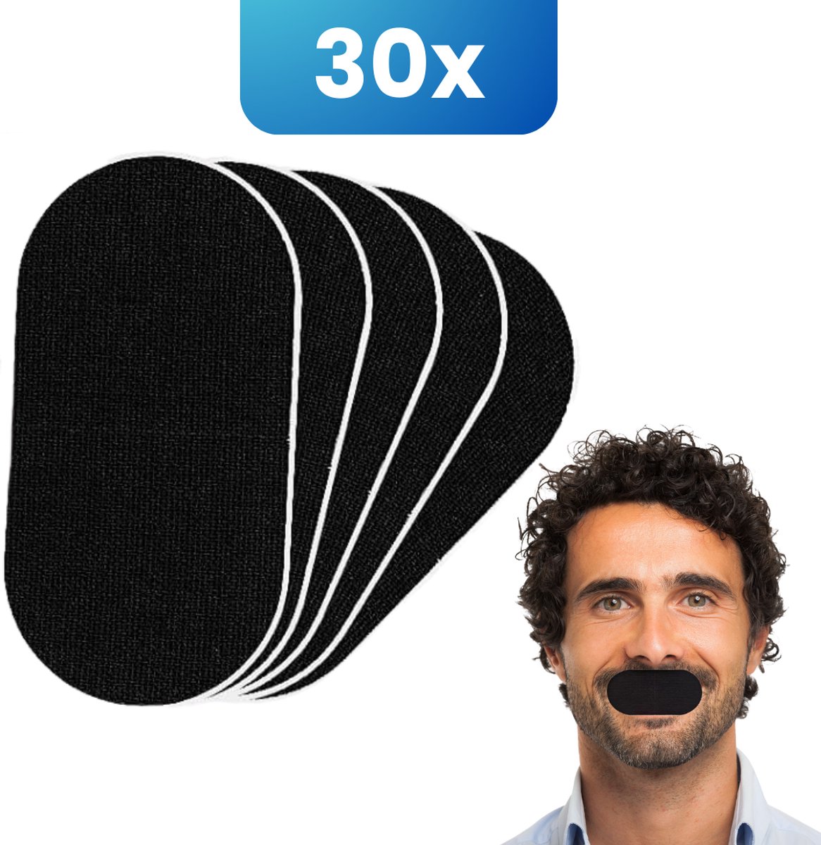 Clerby - Mondtape - 30 Stuks - Anti Snurk - Mouth Tape - Mondpleisters - Anti Snurk Tape - Sleepstrips - Zwart