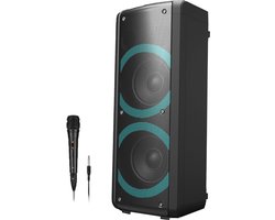Bluetooth Party Speaker with Disco Lights and Microphone