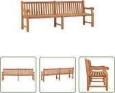 The Living Store Banc de jardin - Bois de teck - 228 x 69 x 92 cm - Mobilier de jardin romantique - Résistant à l'eau