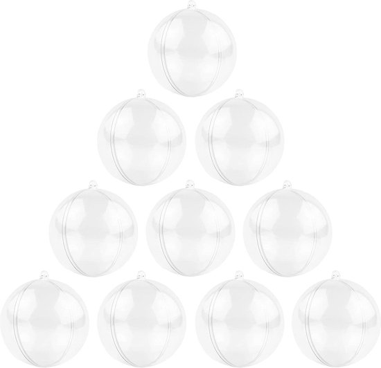 Acrylballen, doe-het-zelf kerstballen, decoratie, 20 stuks, transparant, plastic, 5 cm voor decoraties, klein dessert, maaltijd, feest, bruiloft