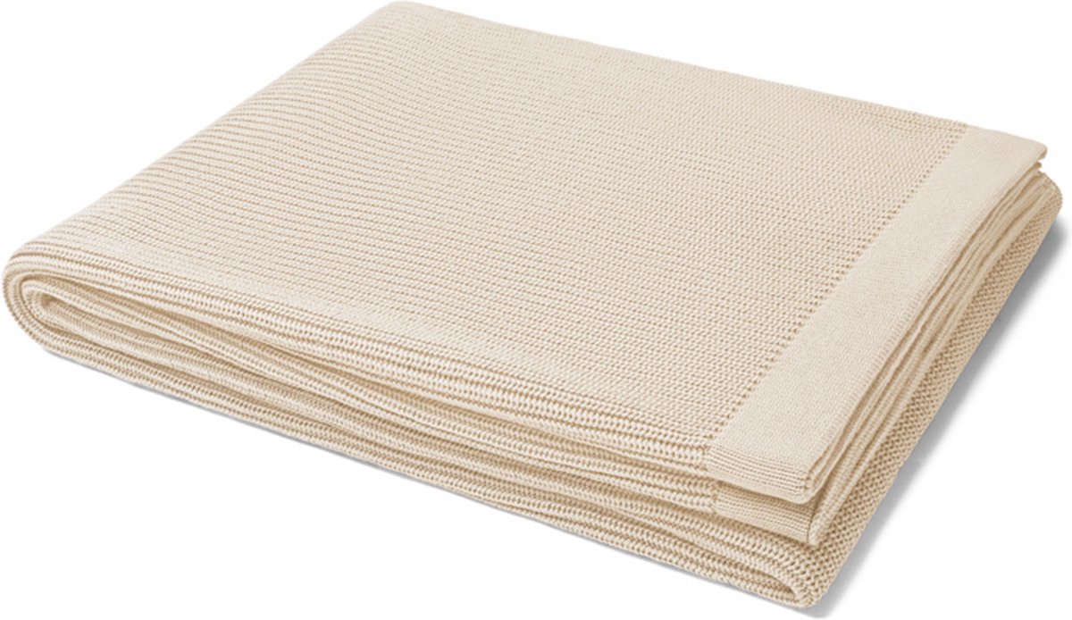 Yumeko deken katoen rib warm wit 150x210