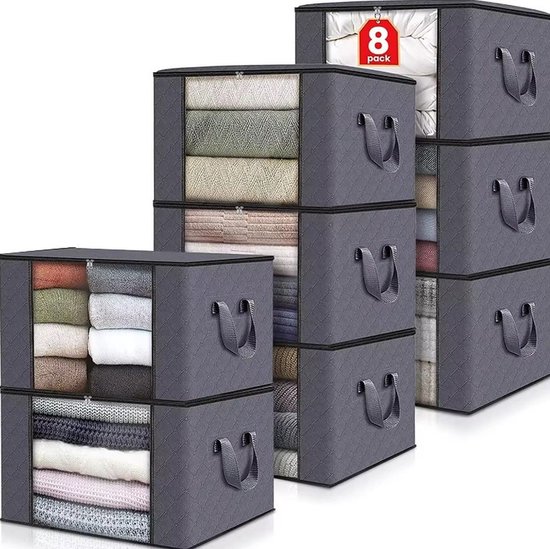 4 stuks grote plastic tapijt opbergtas met 10 banden, past op tapijten tot 25 cm x 35 cm, extra grote doorzichtige tapijtzak, verplaatsingstas, verpakking, verzending en opslag (geen ventilatiegaten