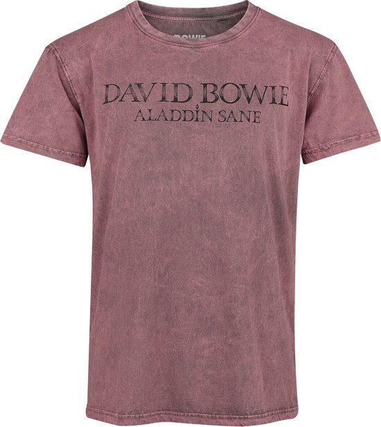 David Bowie Aladdin Sane Heren T-shirt - koraal - M