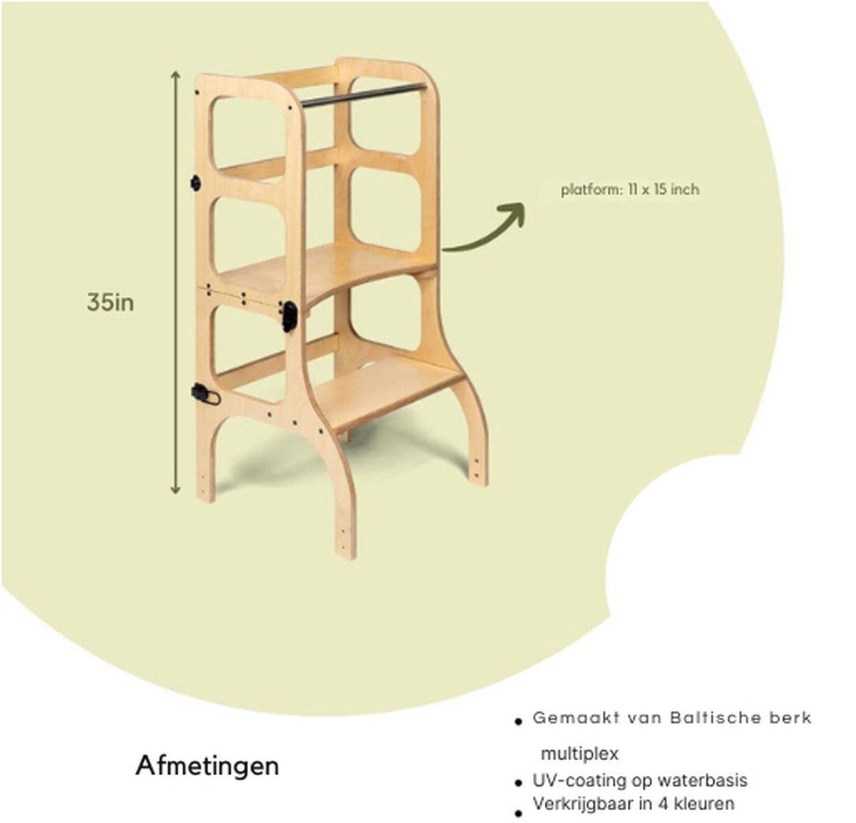 Leertoren Opstapje Staand Met 3 Treden Piramidestructuur Veiligheid Badkamer Slaapkamer Keuken Mdf Wit 40 X 50 X 90 Cm