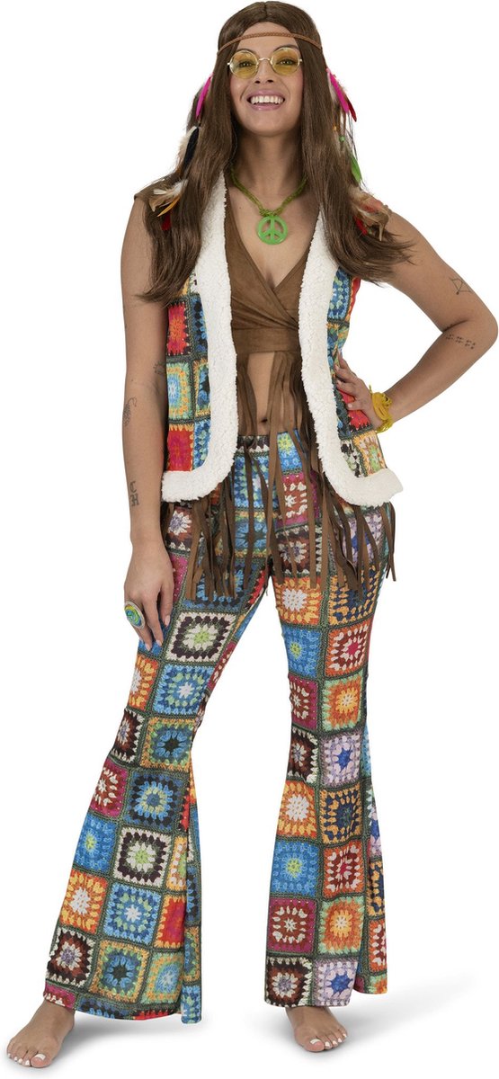 Patchwork Wijde Pijpen Broek Holly Hippie Vrouw