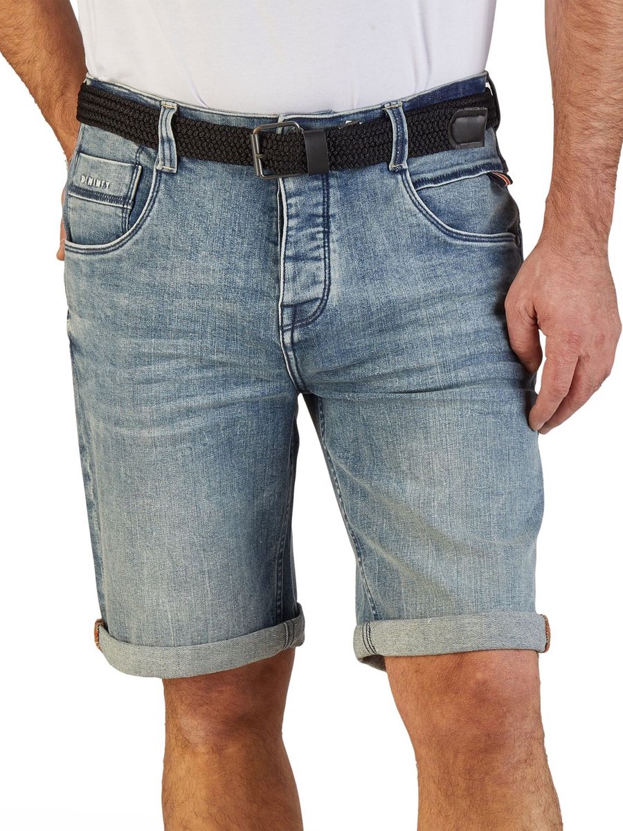 DENIMFY Heren Short Broeken DFBo regular/straight Fit Blauw Volwassenen