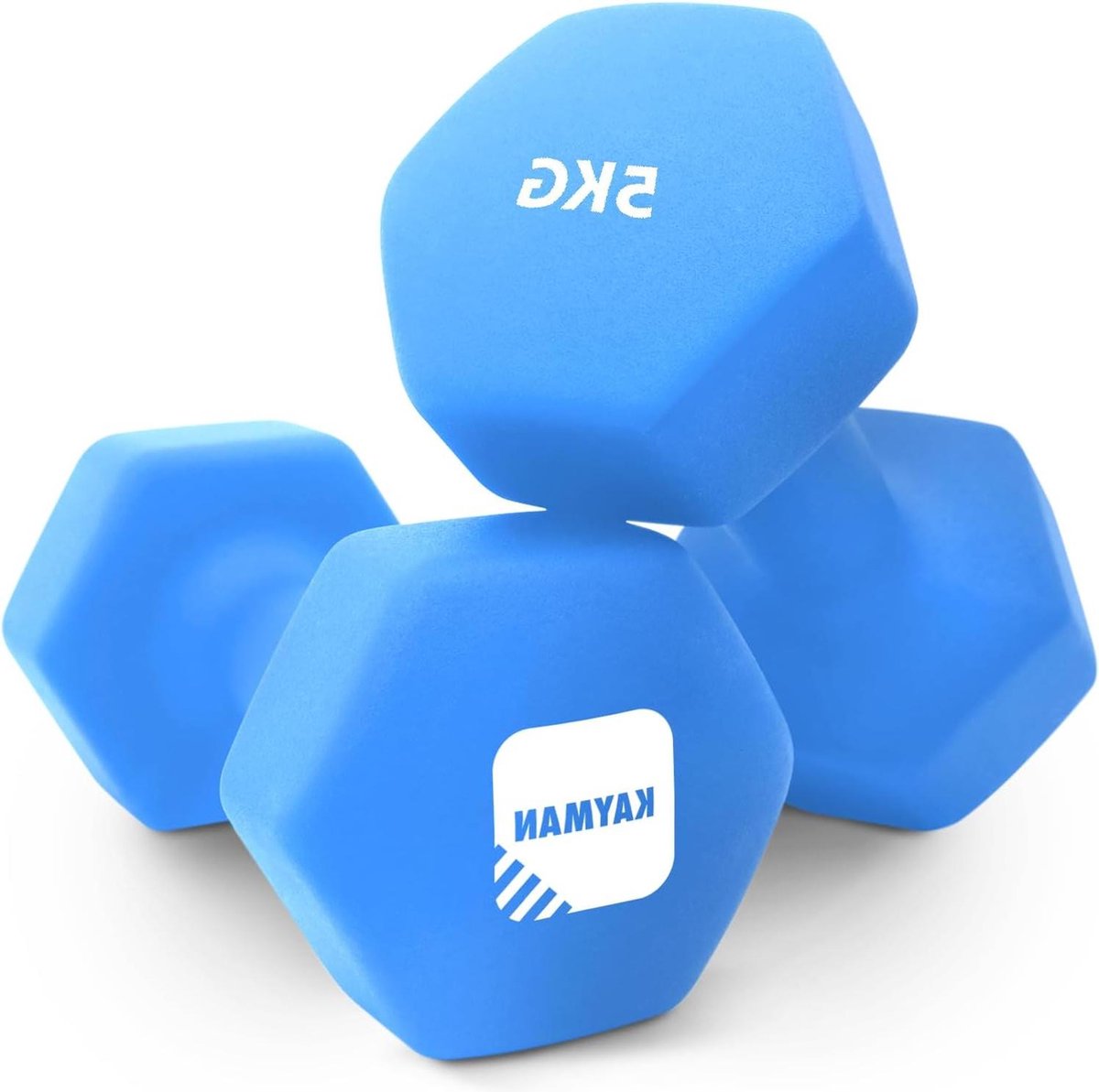 Dumbbells/Gewichten Neopreen halters antislipgrip zeskantranden waterbestendige ondergrond work-out poster thuis sportschool fitness - 1 kg 2 kg 3 kg 4 kg 5 kg 6 kg 8 kg 10 kg