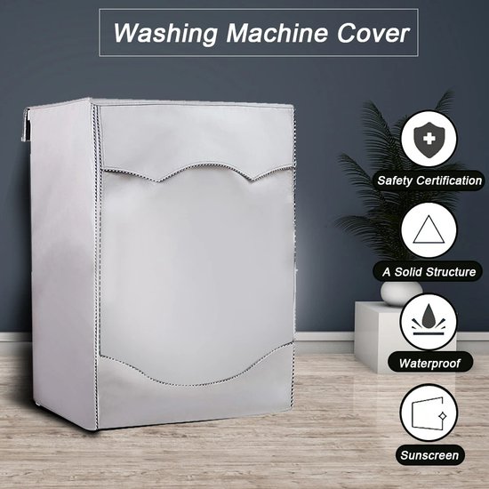 Beschermhoes voor droger, hoes voor wasmachine, binnenlaag met zilveren coating, waterdicht/zonnebrandcrème/ademend, ontwerp voor warmteafvoer op de achterkant (Color : B, Size : 60*(38-44)*85cm