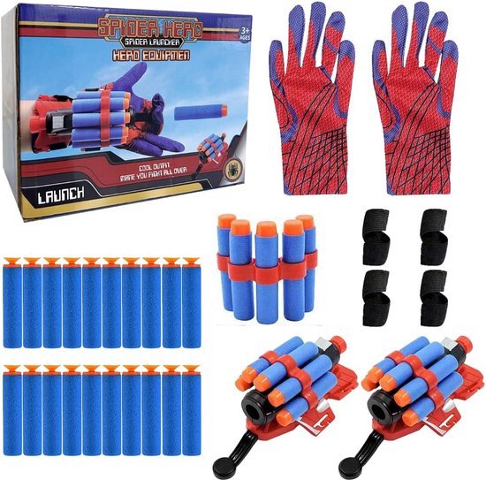 Web Shooter NHYDZSZ 2 Stück Launcher Handschuh, Kids Spiderm Hero Handschuhe, Spiderm , Handgelenk Spielzeug Set, Cosplay Glove Launcher, Kinder Geschenk Junge 3-8 Jahre Spiderman Speelgoed Handschoen Web Shooter NHYDZSZ 2 Stück Launcher Handschuh, Kids Spiderm Hero Handschuhe, Spiderm , Handgelenk Spielzeug Set, Cosplay Glove Launcher, Kinder Geschenk Junge 3-8 Jahre Spiderman Speelgoed Handschoen