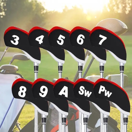 Nivard Golfclub Headcover - Covers - Beschermers - Golfset - Zwart & Groen - 10 Stuks van Merkloos — afbeelding 5