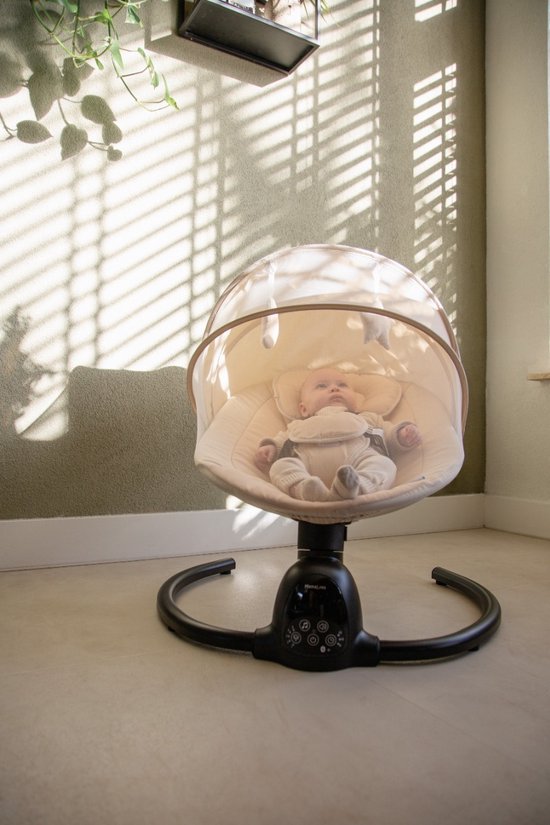 MamaLoes Noud - Elektrische Babyschommel - Baby Swing met Timer, Muziek, Bluetooth & Verstelbare Schommelsnelheid - Zwart van Mamaloes — afbeelding 5